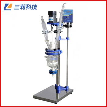 S212-1L雙層玻璃反應(yīng)釜 防爆變頻器1升雙層玻璃反應(yīng)器