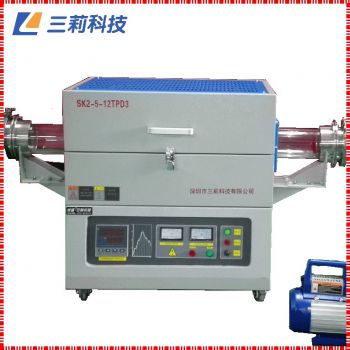 SK2-5-12TPC4中山通氣氛抽真空管式電阻爐 1200℃高溫管式爐